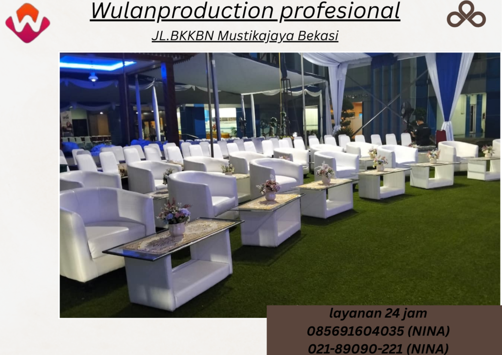 Sewa Meja Kaca Vip Sofa Oval Putih Area Bogor 