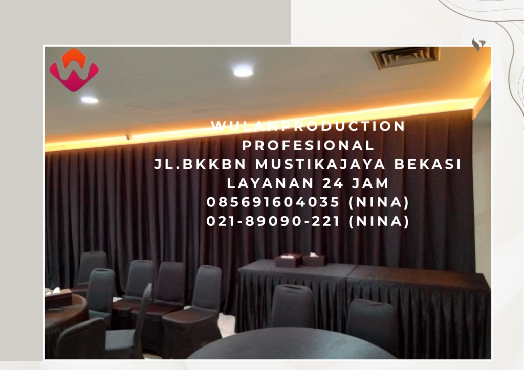 Sewa Tirai Hitam Panjang Untuk Pesta Area Jakarta