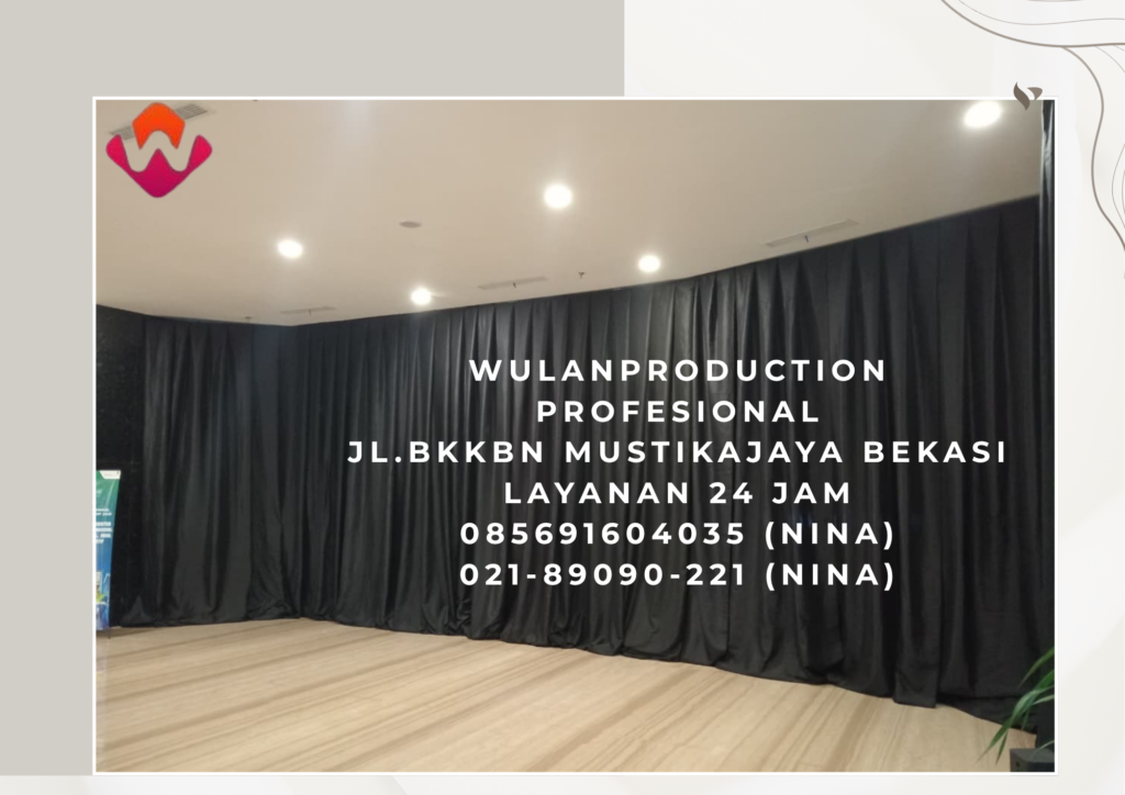 Sewa Tirai Hitam Panjang Untuk Pesta Area Jakarta