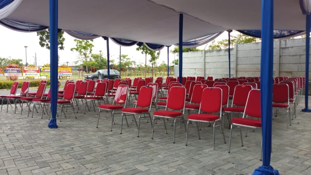 Jasa Sewa Tenda Plafon Rumbai Putih Biru Kursi Futura Jakarta