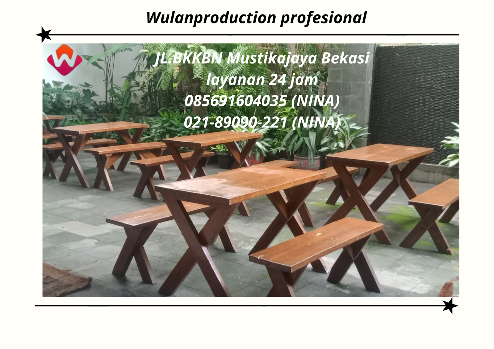 Jasa Rental Meja Dan Kursi Taman Area Terdekat Bekasi