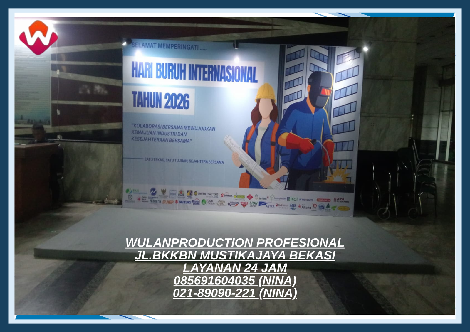 Jasa Sewa Backdrop Lengkap Lampu Sorot Murah Bekasi