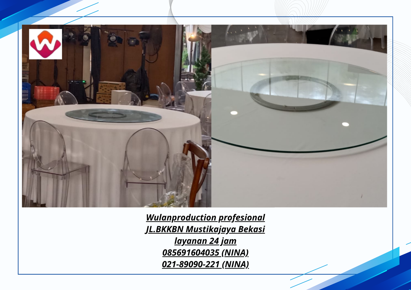 Rental ROUND TABLE dan LAZY SUSAN Bogor
