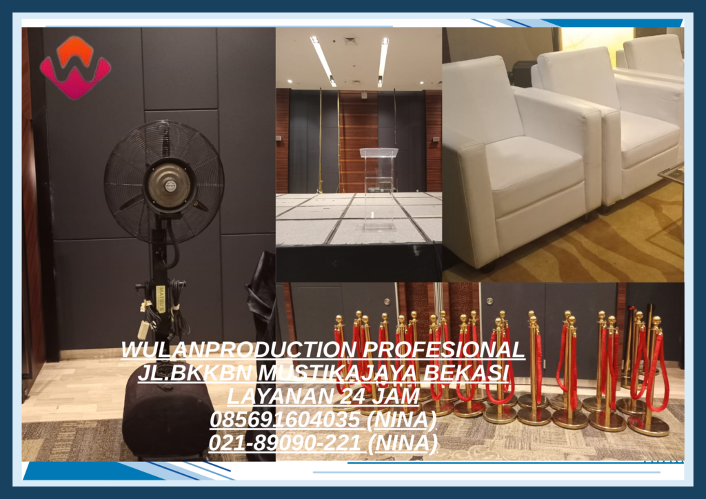 Rental Sofa Misty Fan Podium Dan Tiang Antrian Area Jakarta