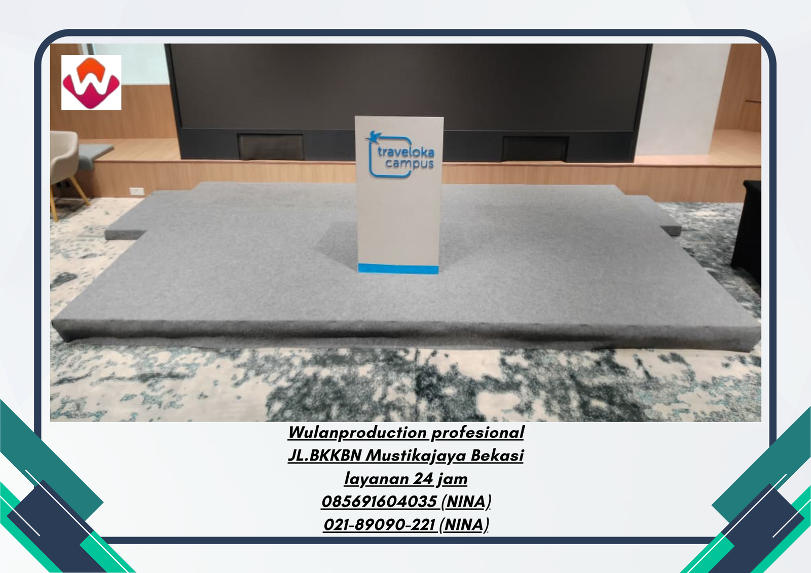 Rental Stage Karpet Buana Abu-Abu Area Pasar Minggu