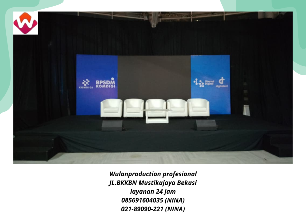 Sewa STAGE KARPET BUANA HITAM Dan BACKDROP WING Serang