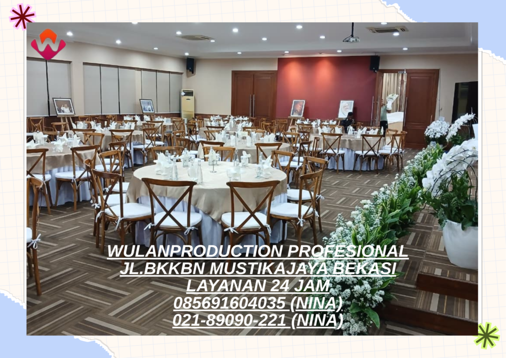 Sewa Kursi Crossback Lengkap Meja Bundar Area Bandung