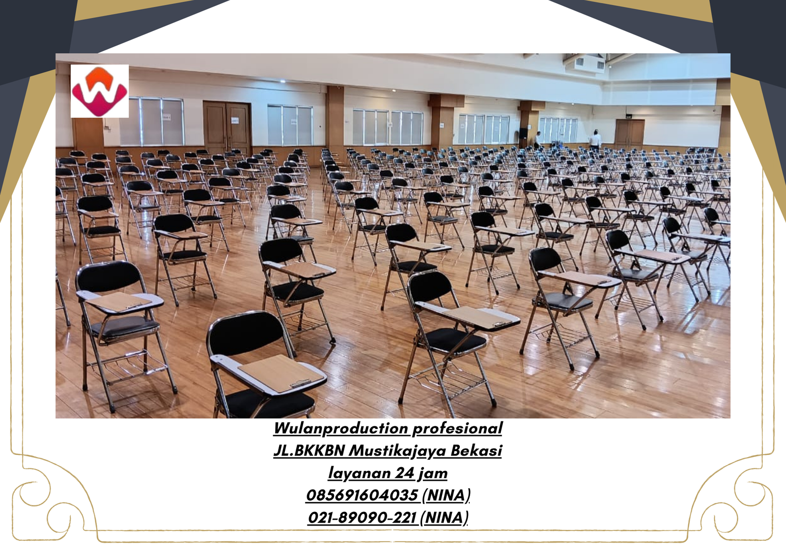 Sewa Kursi Kuliah Stainless Lipat Area Depok