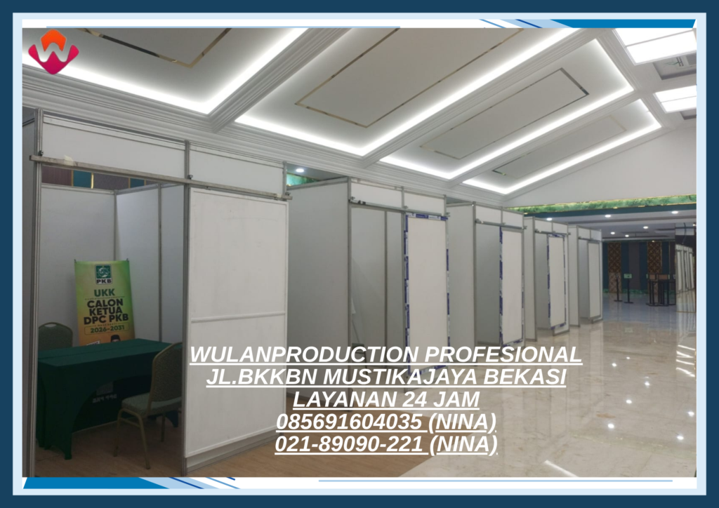Sewa Partisi Ruang Putih 2x3 Pintu Geser Area Bekasi