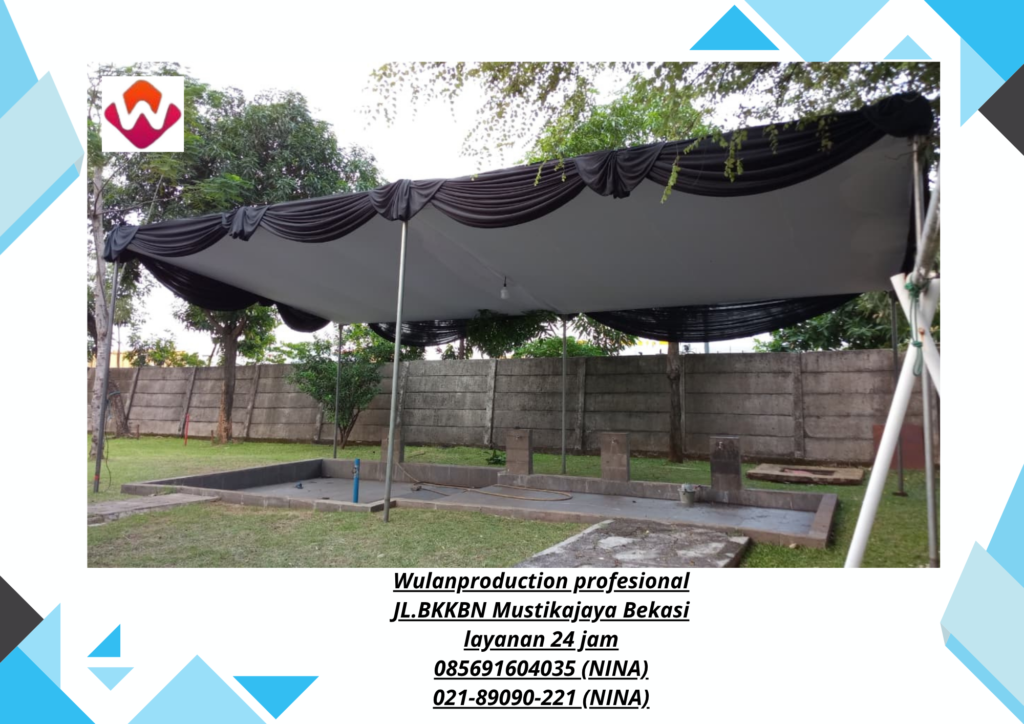 Sewa TENDA PLAFON PUTIH PONI HITAM Cikarang Bekasi