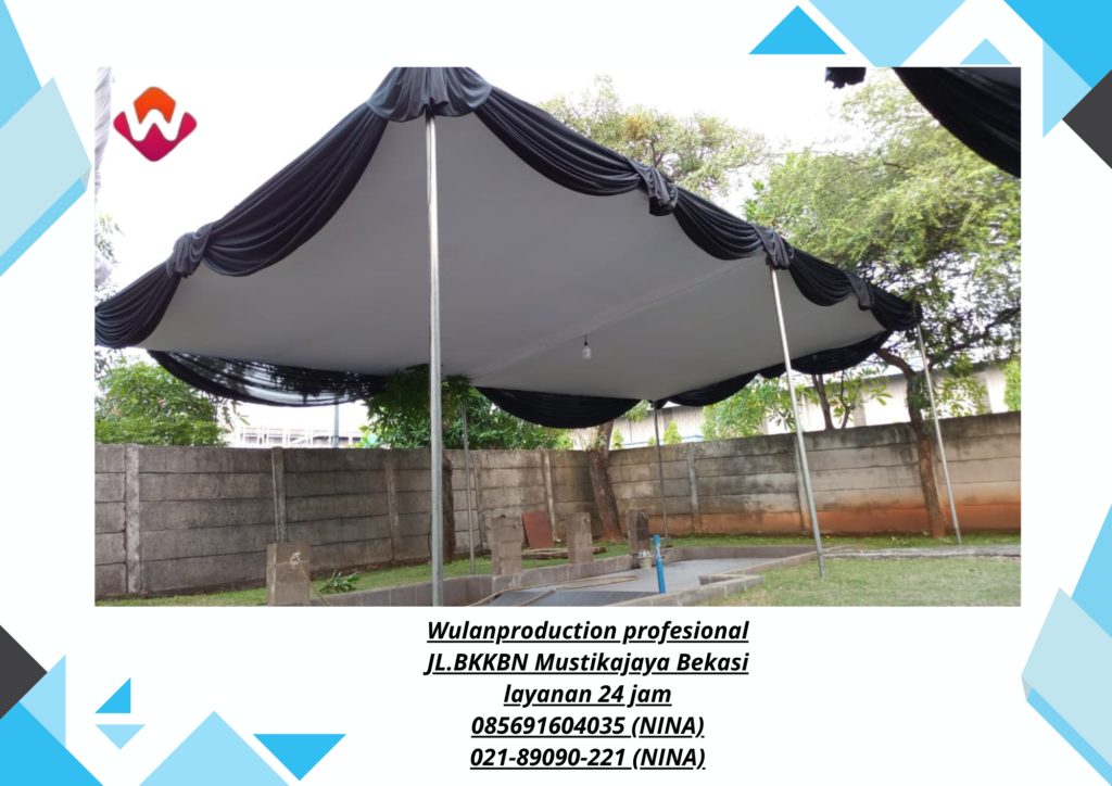 Sewa TENDA PLAFON PUTIH PONI HITAM Cikarang Bekasi