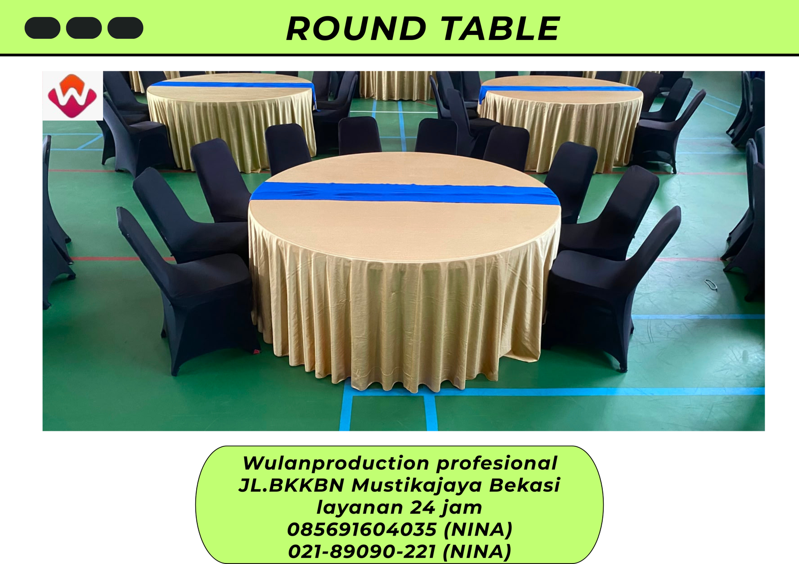 Rental ROUND TABLE d120cm KURSI FUTURA Jakarta