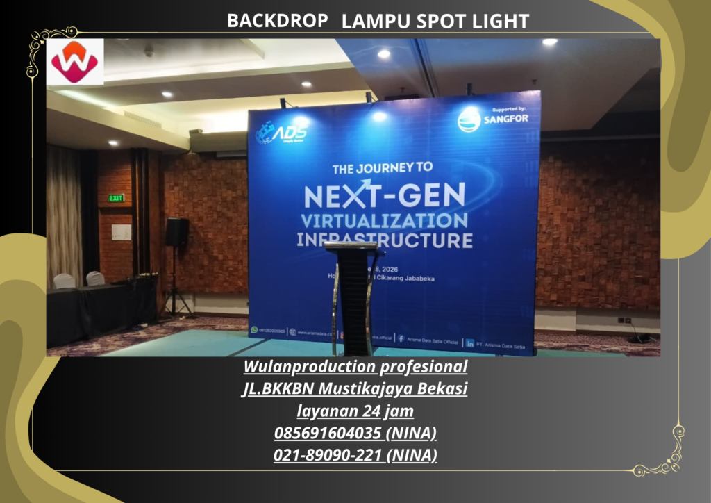 Sewa BACKDROP Lengkap LAMPU SPOT LIGHT Kelapa Gading Jakarta