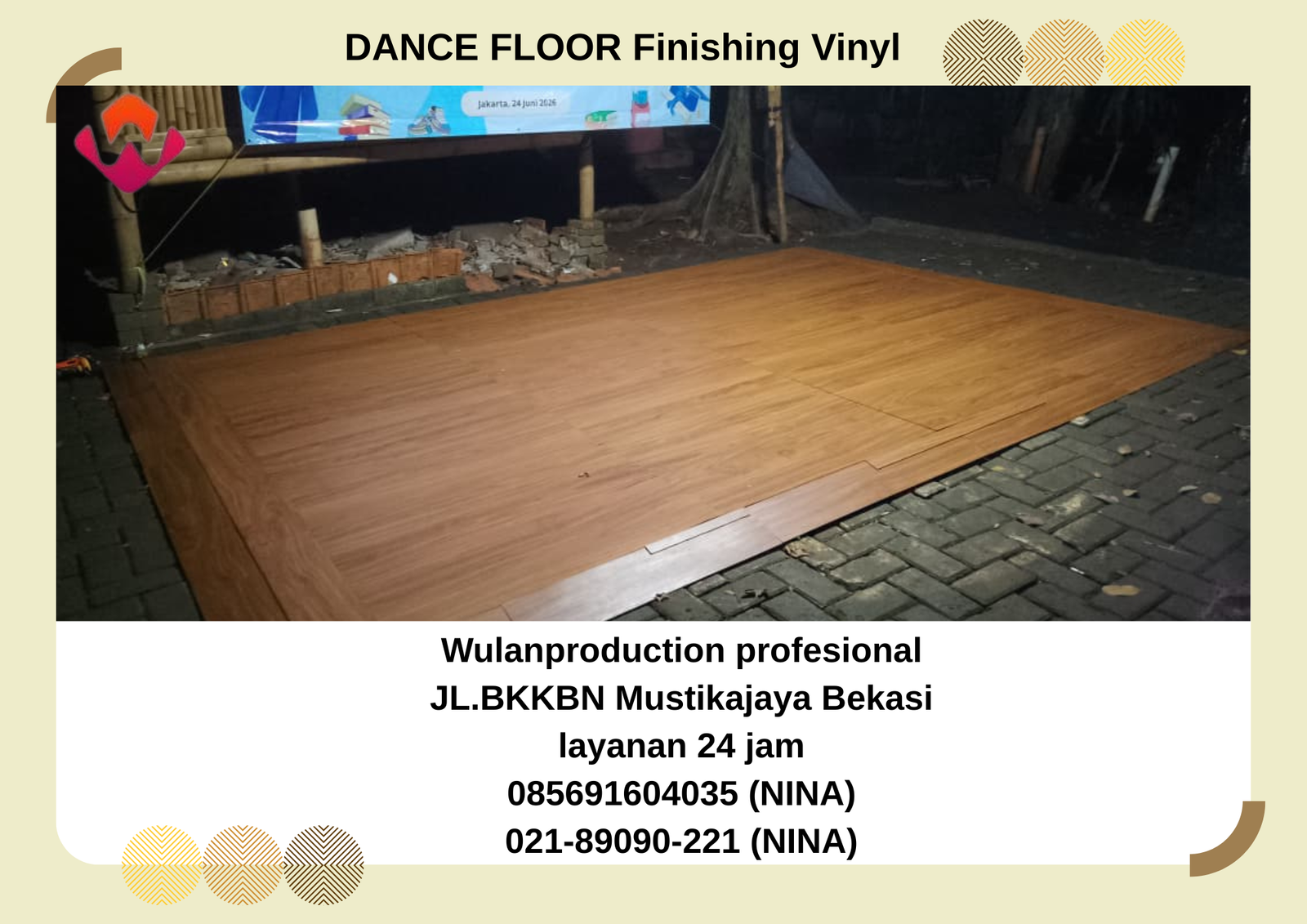 Sewa DANCE FLOOR Finishing Vinyl Jakarta