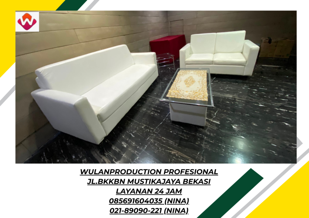 Sewa SOFA DOUBLE PUTIH dan MEJA VIP Balai Sarbini Jakarta