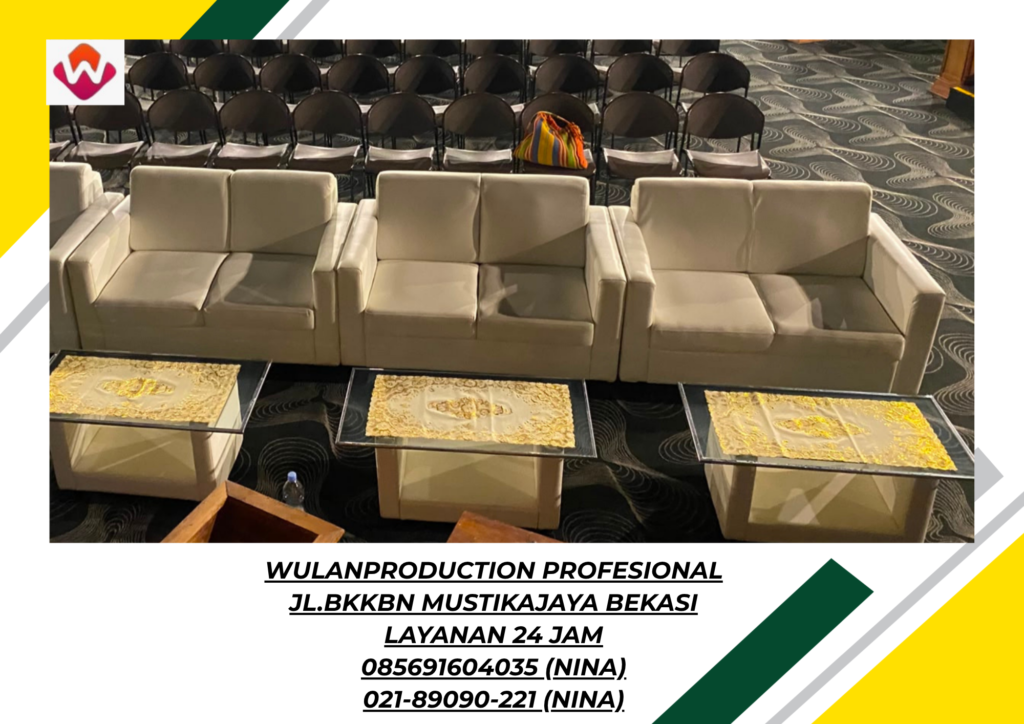 Sewa SOFA DOUBLE PUTIH dan MEJA VIP Balai Sarbini Jakarta