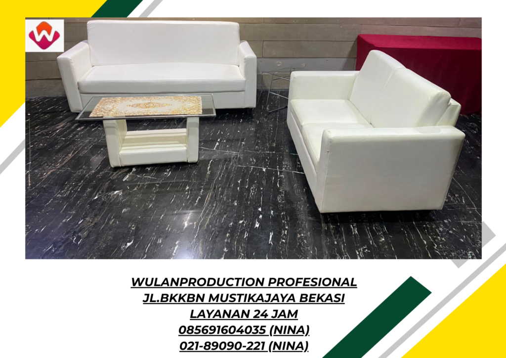Sewa SOFA DOUBLE PUTIH dan MEJA VIP Balai Sarbini Jakarta