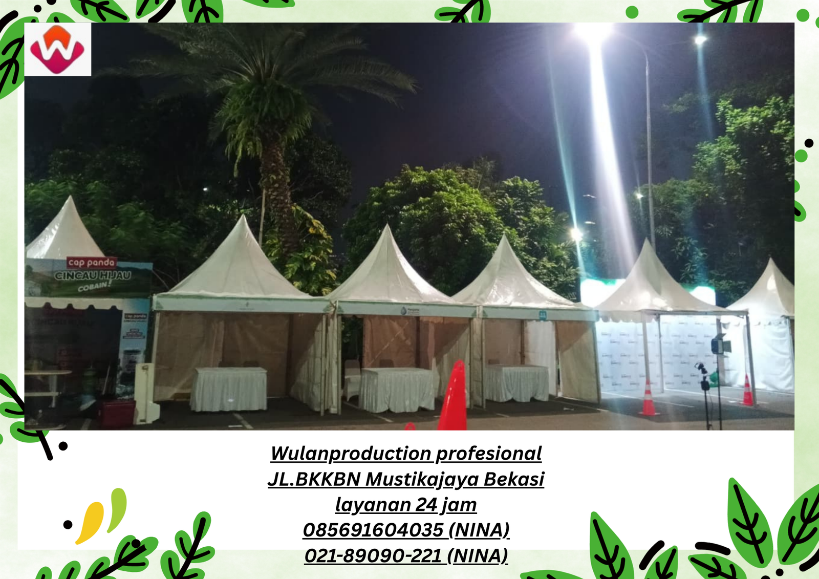 Sewa TENDA KERUCUT SARNAFIL LAMU SOROT Event Senayan Park