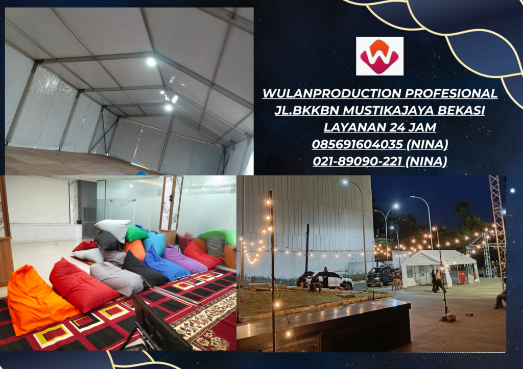 Sewa TENDA RODER LAMPU TAMAN BEANBAG Bogor