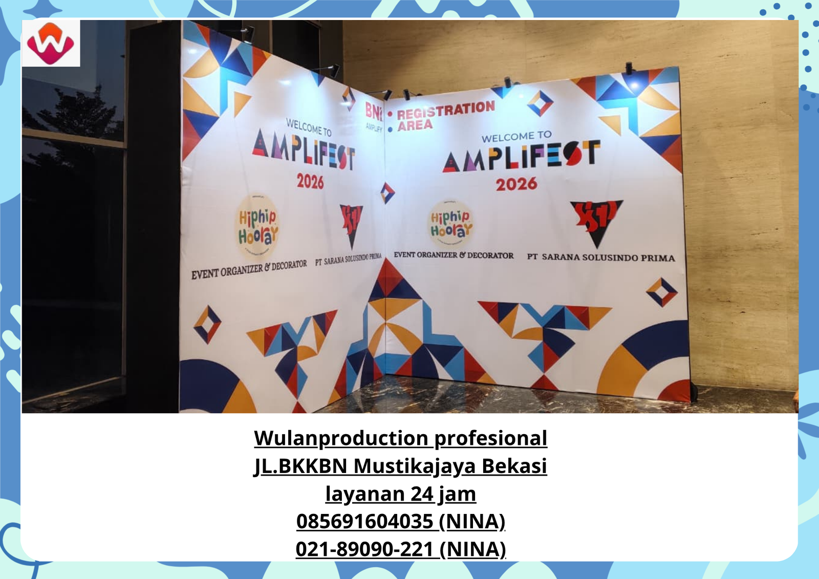 Sewa BACKDROP LAMPU SOROT Kemayoran Jakarta