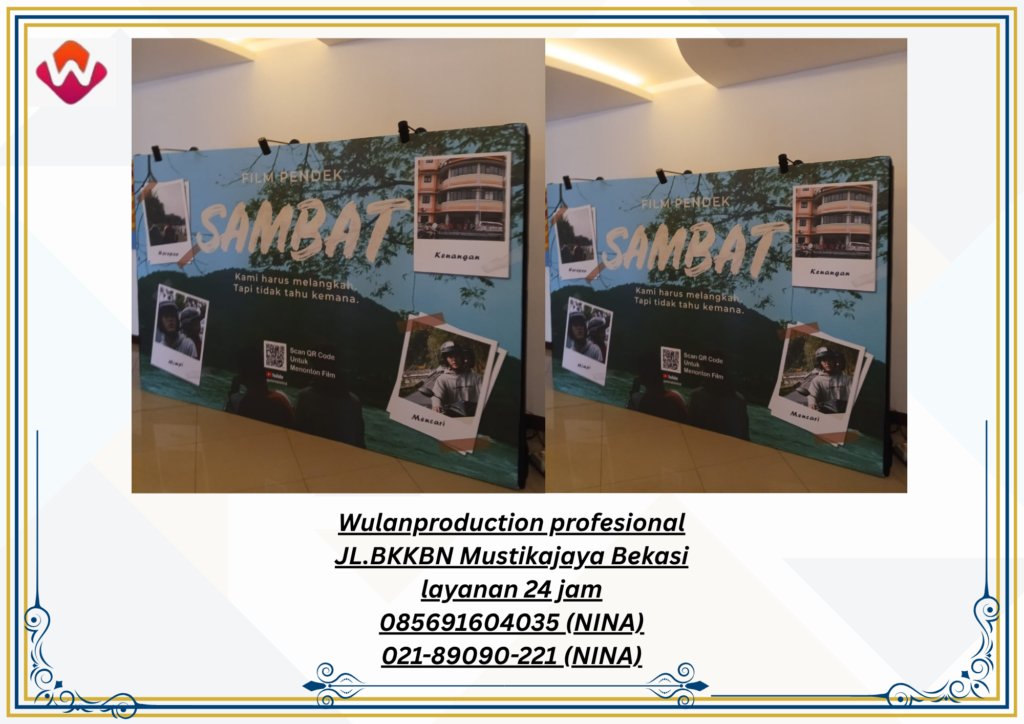 Sewa BACKDROP Plus Flexy Event Gedung Pariwisata Cikarang