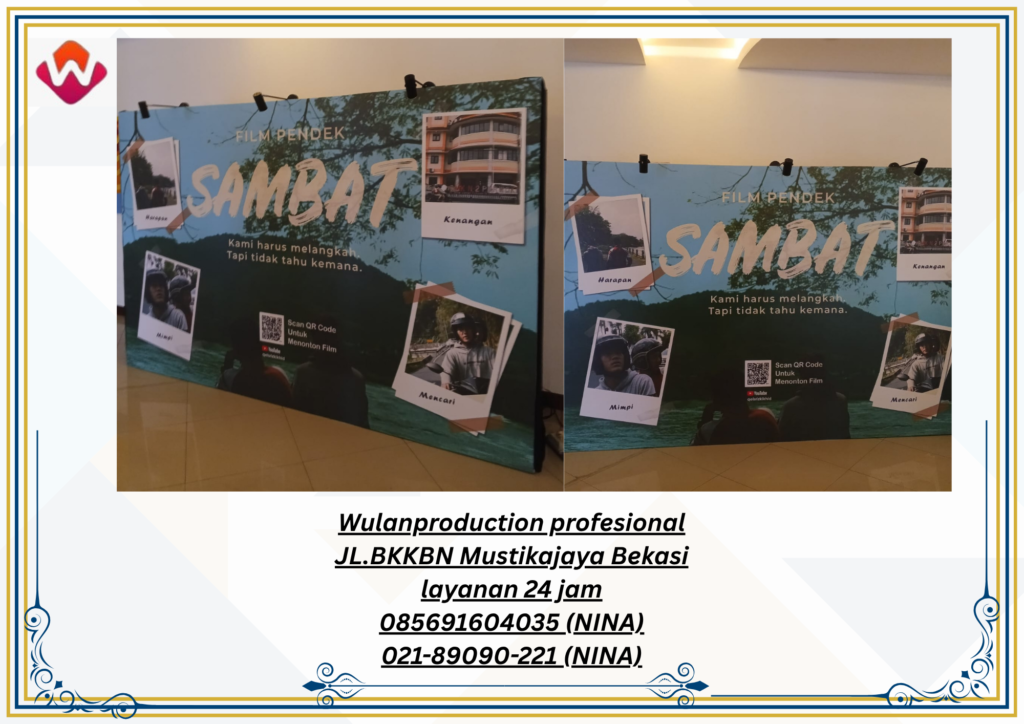 Sewa BACKDROP Plus Flexy Event Gedung Pariwisata Cikarang