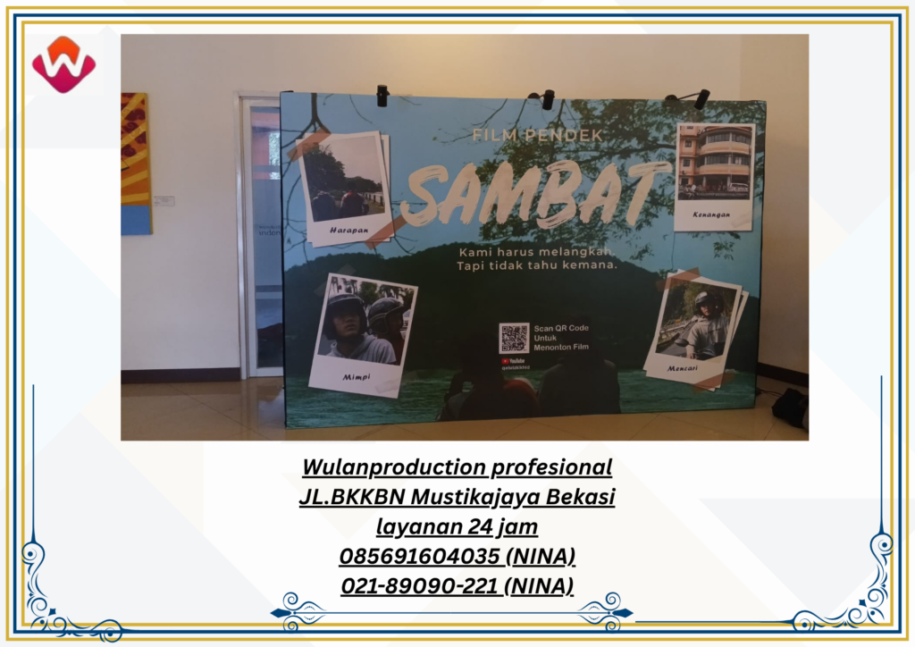 Sewa BACKDROP Plus Flexy Event Gedung Pariwisata Cikarang