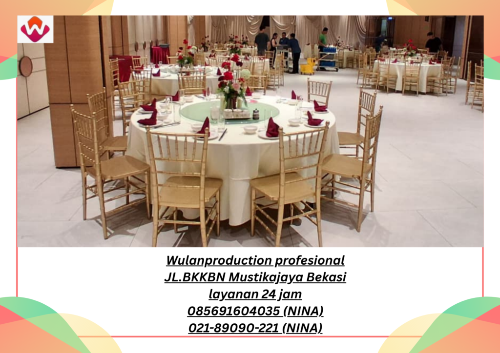 Sewa LINEN Event SARUNG KURSI TAPLAK NAPKIN PITA Jakarta