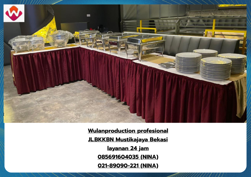 Sewa MEJA IBM SKIRTING HITAM KURSI ALAT CATERING Bogor