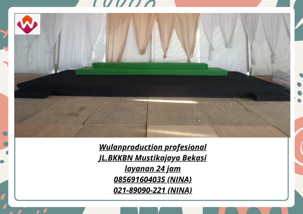 Sewa PANGGUNG Plus Anak Tangga Cover KARPET Buana Karawang