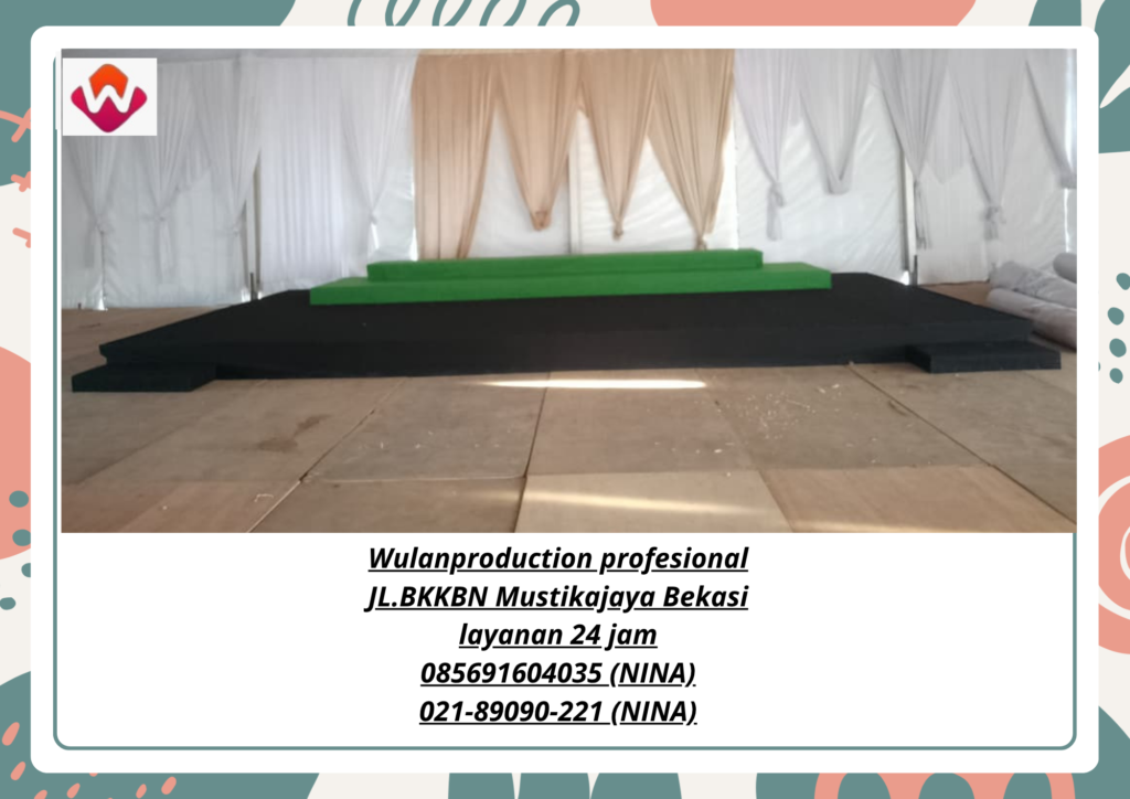 Sewa PANGGUNG Plus Anak Tangga Cover KARPET Buana Karawang