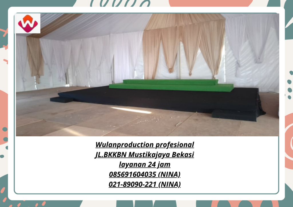 Sewa PANGGUNG Plus Anak Tangga Cover KARPET Buana Karawang