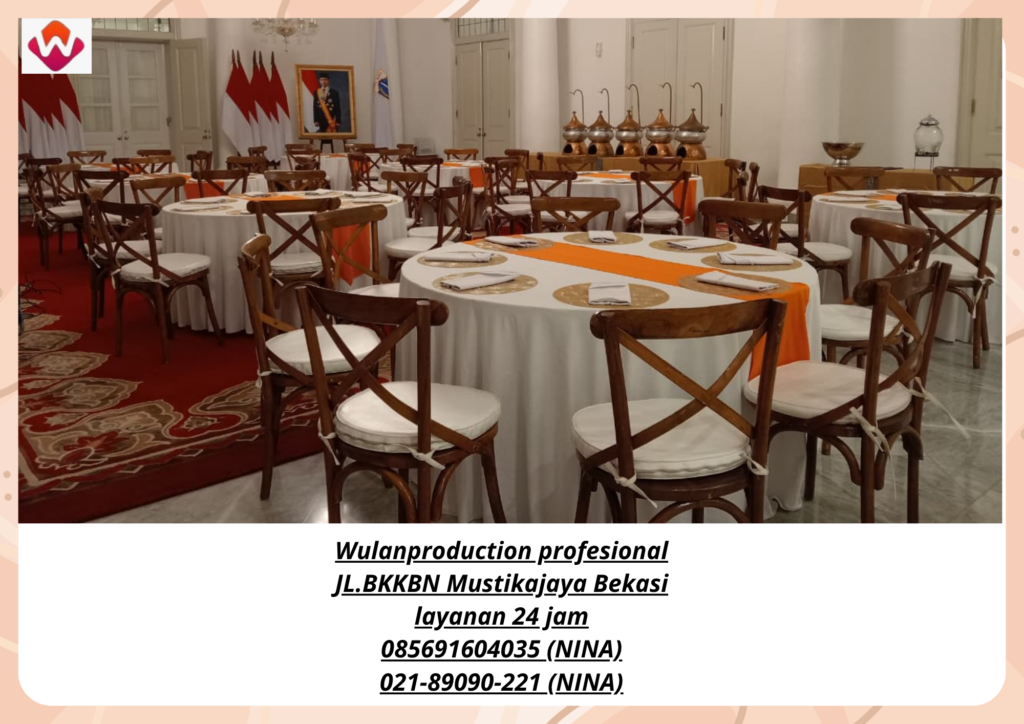 Sewa ROUND TABLE Lengkap KURSI CROSSBACK Jakarta