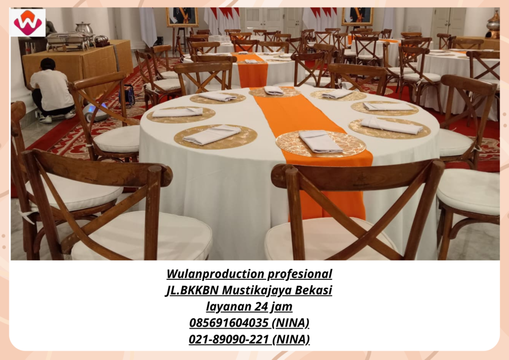 Sewa ROUND TABLE Lengkap KURSI CROSSBACK Jakarta