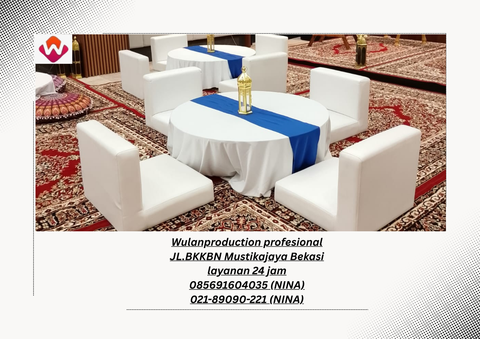 Sewa SOFA LESEHAN Putih Jakarta