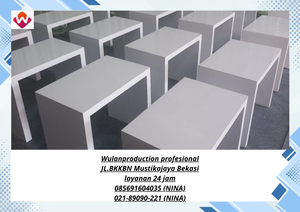 Sewa SOFA dan Meja HPL Putih Area Bekasi 