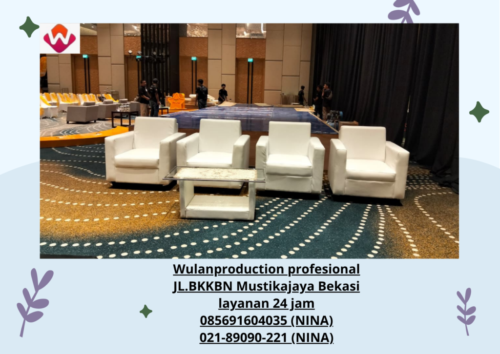 Sewa TIRAI HITAM dan SOFA VIP KOTAK PUTIH Jakarta