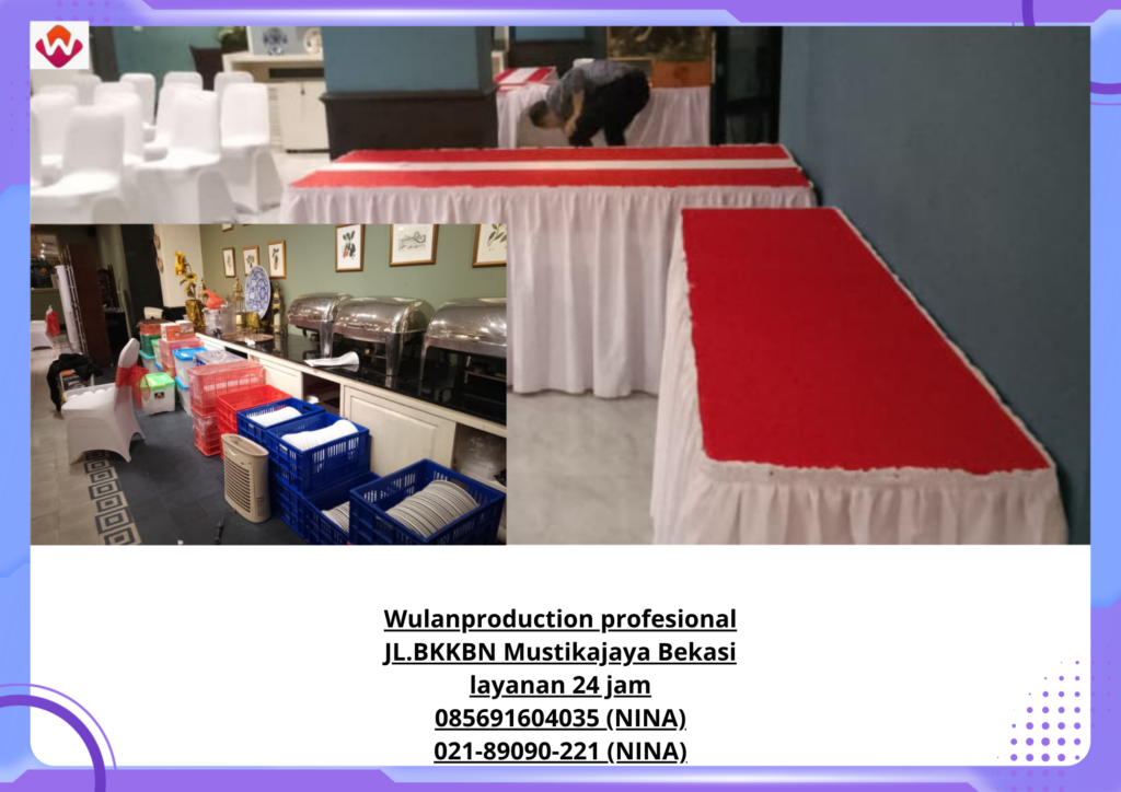 Rental ALAT CATERING KURSI COVER PUTIH PITA MERAH Menteng