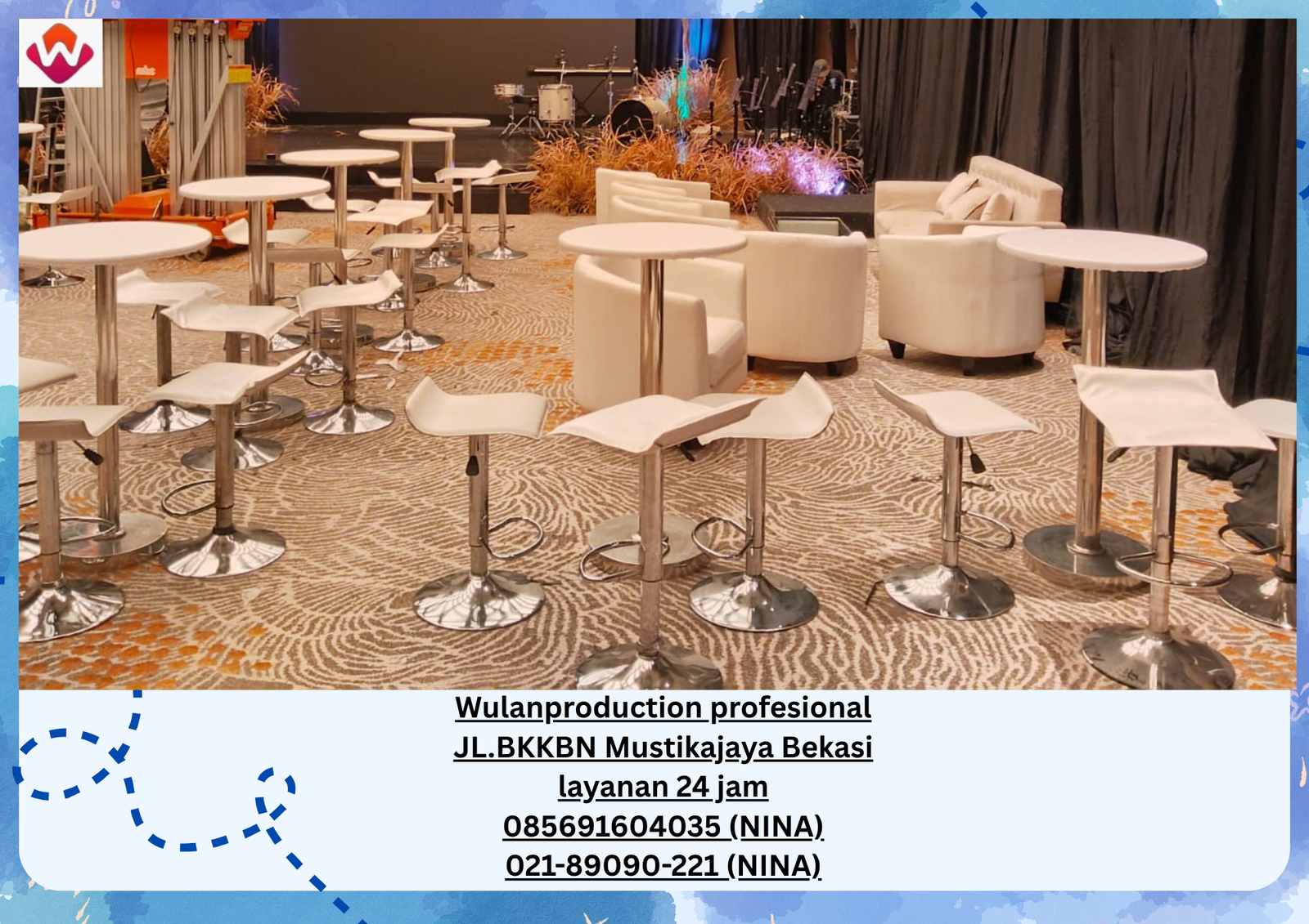 Rental BARSTOOL Putih Jakarta Pusat (No.Hp 085691604035 / 021-89090-221)