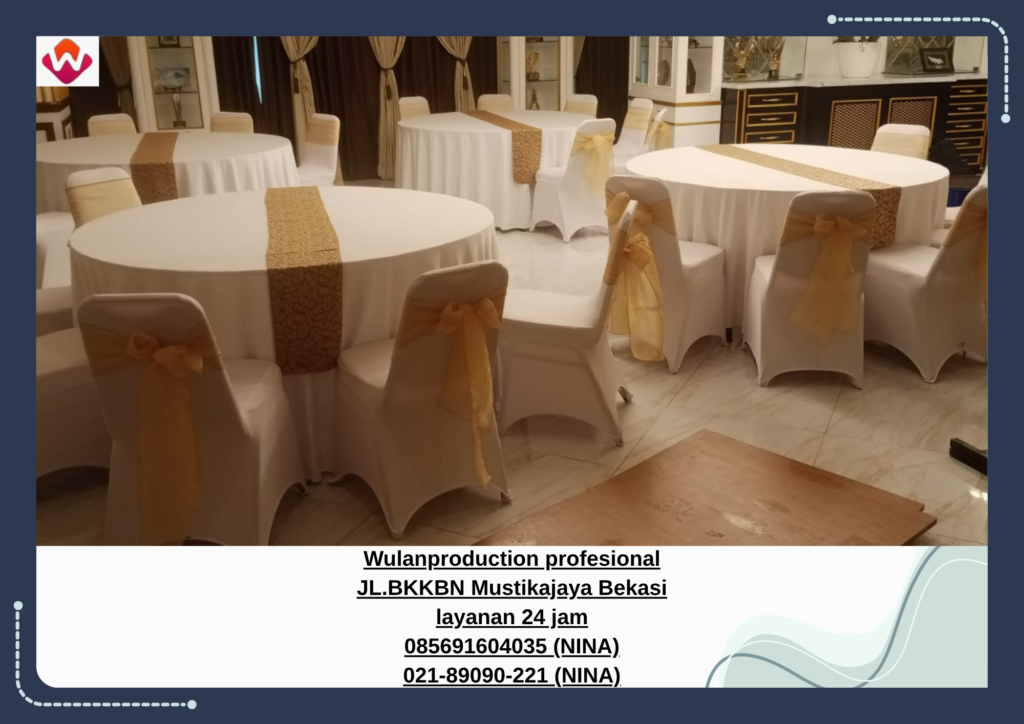 Rental MEJA BUNDAR dan KURSI EVENT Full Cover Jakarta 