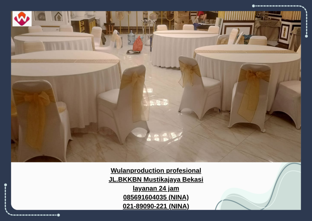Rental MEJA BUNDAR dan KURSI EVENT Full Cover Jakarta 