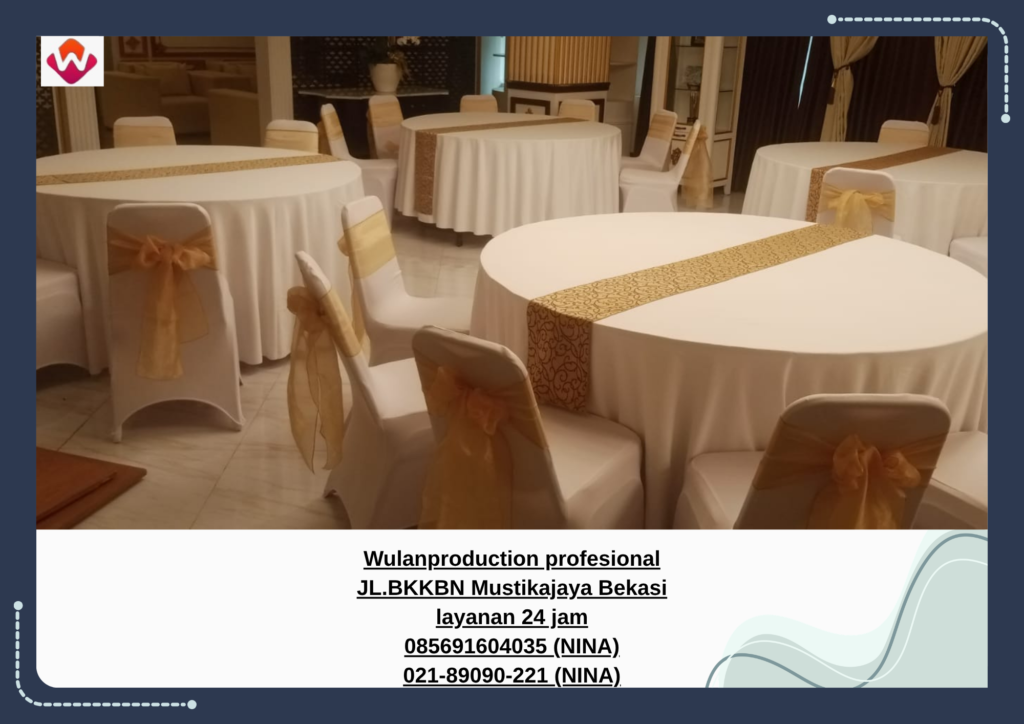 Rental MEJA BUNDAR dan KURSI EVENT Full Cover Jakarta 