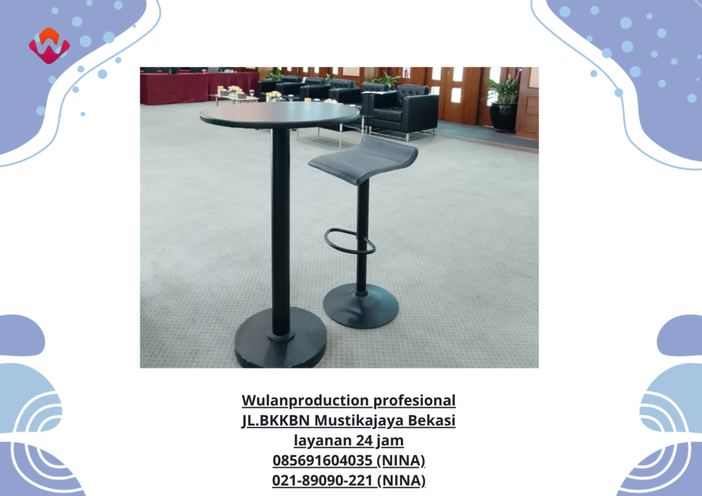 Rental SOFA OVAL MEJA RETRO PUTIH BARSTOOL Area Jakarta 