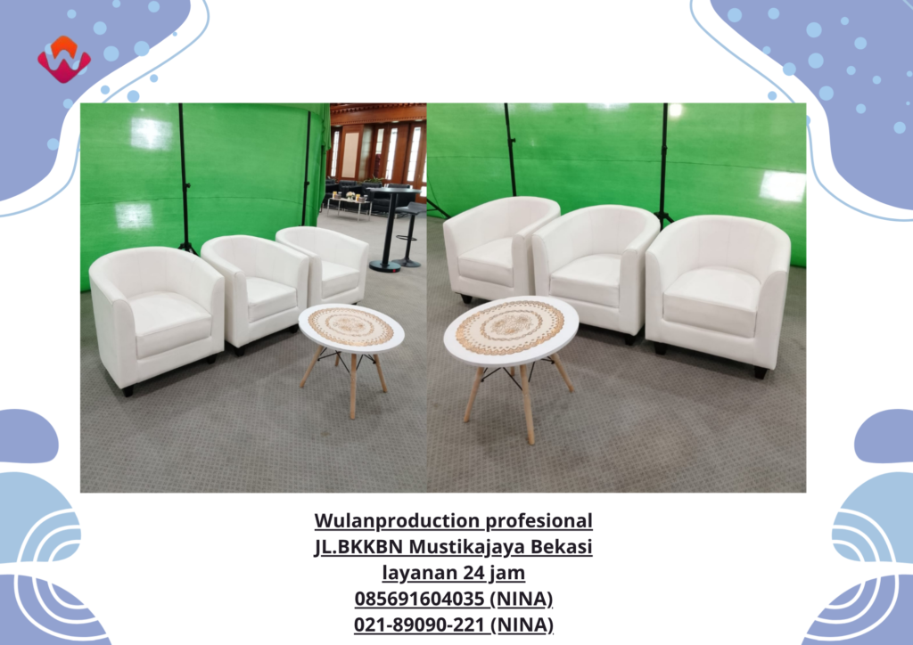 Rental SOFA OVAL MEJA RETRO PUTIH BARSTOOL Area Jakarta 