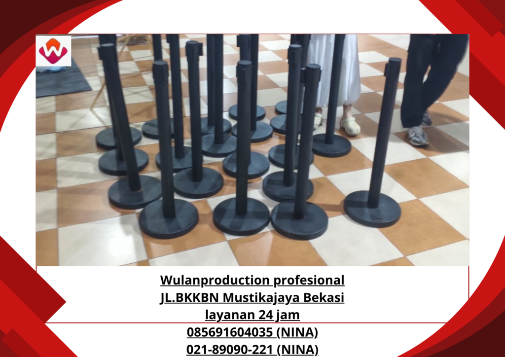 Rental TIANG ANTRIAN HITAM Jakarta