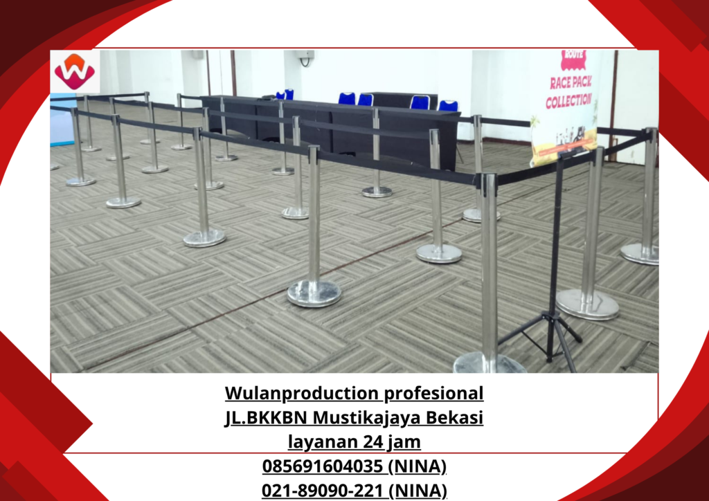 Rental TIANG ANTRIAN HITAM Jakarta