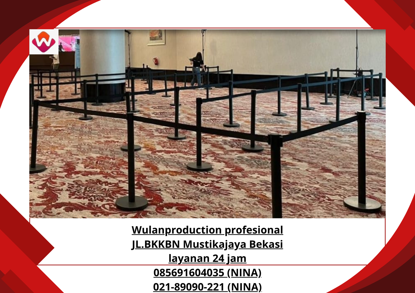 Rental TIANG ANTRIAN HITAM Jakarta