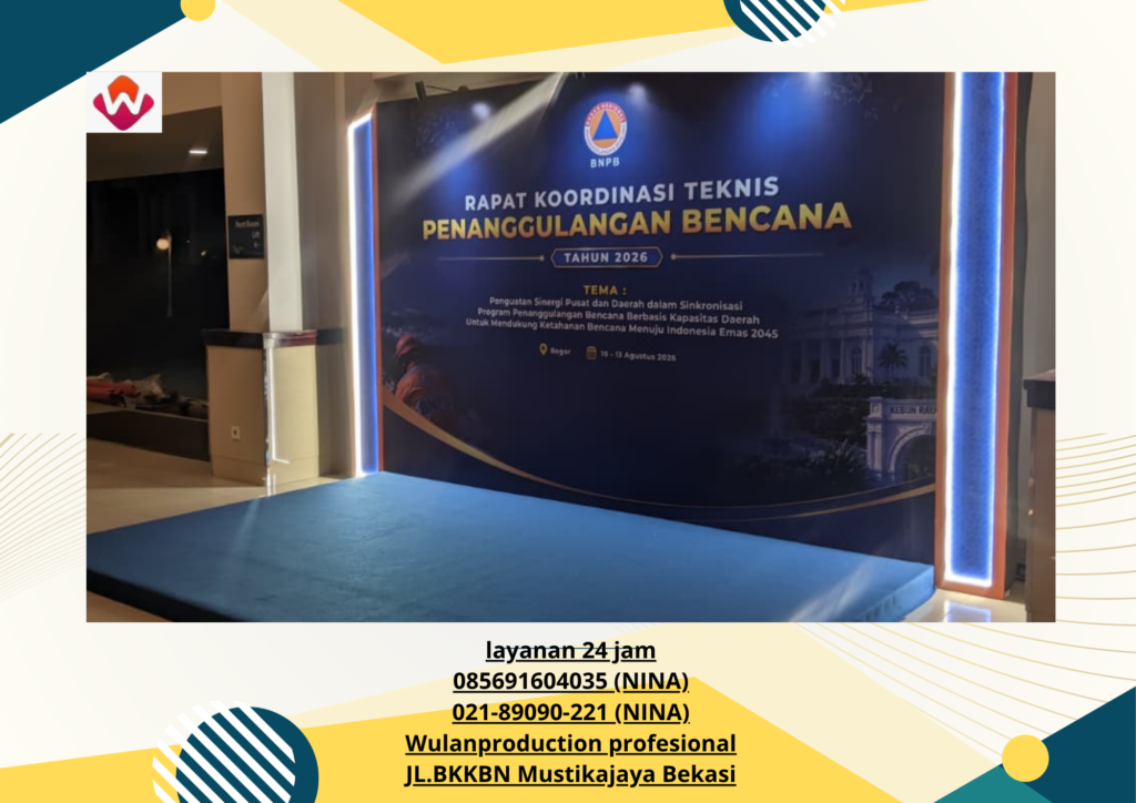 Sewa BACKDROP PANGGUNG Cover Karpet Biru Aston Bogor 
