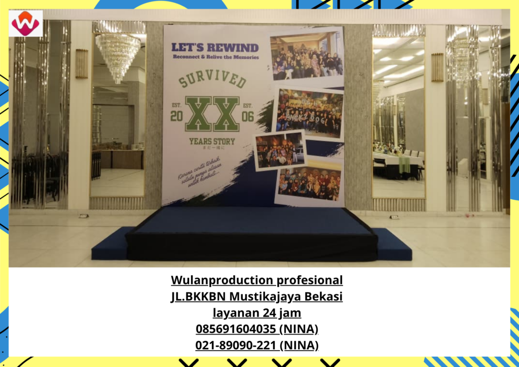 Sewa BACKDROP PHOTO BOOTH STAGE KARPET BIRU Karawang 