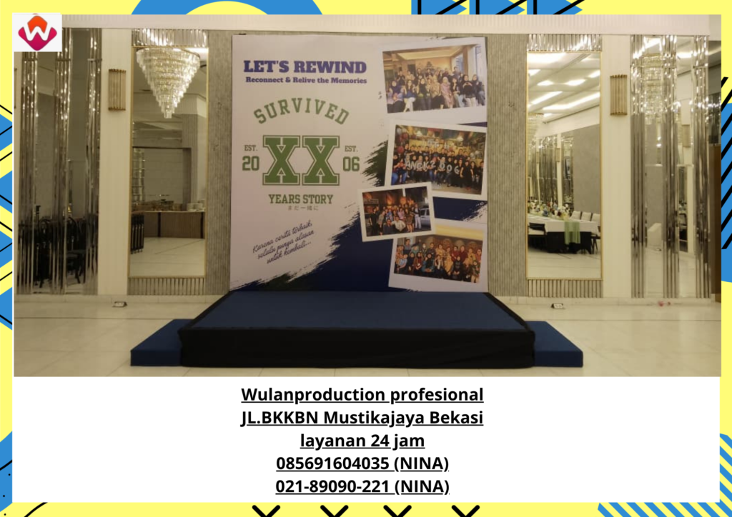 Sewa BACKDROP PHOTO BOOTH STAGE KARPET BIRU Karawang 